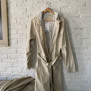 Rains Women's Beige Trench Coat NWT